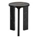 Stolik pomocniczy z marmuru Dyrstad, czarny - Vical