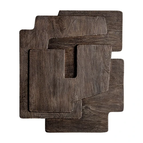 Panel dekoracyjny z drewna Kelie Wall Art, brązowy - Vical