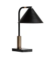 Elegancka lampa stołowa z marmurową podstawą, czarna - Vical