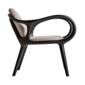 Designerski fotel drewniany tapicerowany Herten - Vical
