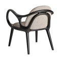 Designerski fotel drewniany tapicerowany Herten - Vical