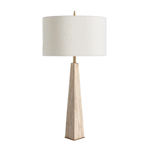 Lampa stołowa designerska z trawertynu Tetbury - Vical
