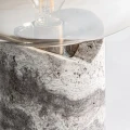 Marmurowa lampa stołowa ze szklanym kloszem - Vical