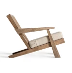 Drewniany fotel z plecionką wiedeńską, z podłokietnikami Wesweil - Vical