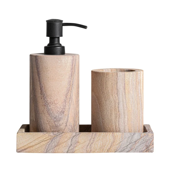 Zestaw akcesoriów łazienkowych z marmuru Vesta - Vical