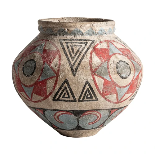 Wazon donica z ręcznym malowaniem Heneo 40, terakota - Vical