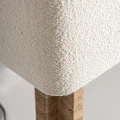 Wysoka lampa stołowa trawertynowa z białym kloszem boucle - Vical