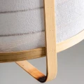Lampa wisząca japandi Kiri, z bambusa i lnu - Vical