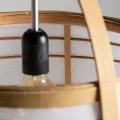 Lampa wisząca japandi Kiri, z bambusa i lnu - Vical