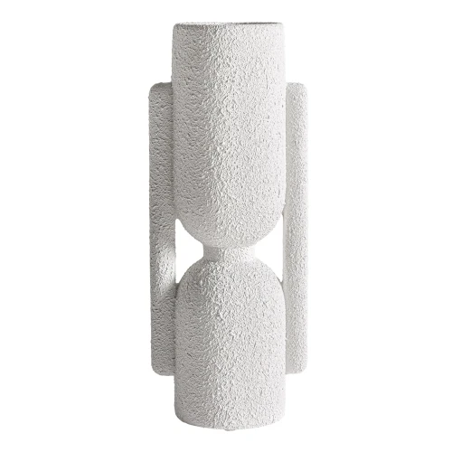 Wazon ceramiczny z efektem chropowatości Gissel, biały - Vical