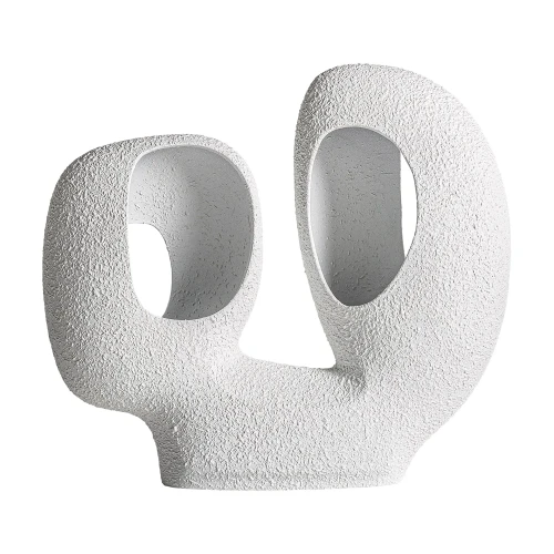 Ceramiczna dekoracja z efektem chropowatości Gissel 34, biała - Vical