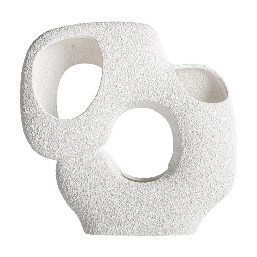 Ceramiczna dekoracja z efektem chropowatości Gissel 29, biała - Vical