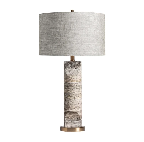 Lampa stołowa wysoka, z szarego trawertynu - Vical