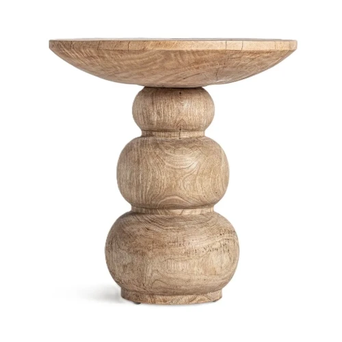 Okrągły stolik drewniany Rimini, suar - Vical