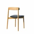 Krzesło drewniane z tapicerowanym siedziskiem Unite, dąb bielony - Andersen Furniture