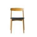 Krzesło drewniane z tapicerowanym siedziskiem Unite, dąb bielony - Andersen Furniture