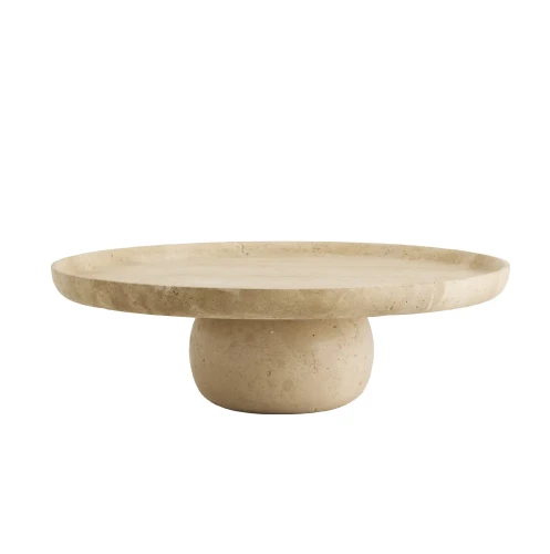 Patera z kamienia trawertynu Masa 50 cm - Nordal