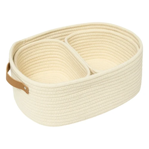 Koszyczki do łazienki Duo Ivory, 3 szt - 5five