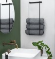 Wieszak łazienkowy na ręczniki Bathroom, dąb czarny - EKTA Living