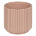 Osłonka na doniczkę rowkowana Nuria Ø13, różowa - Atmosphera