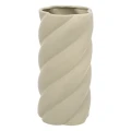 Ceramiczny wazon o skręconym wzorze Coby, zielony - Atmosphera
