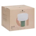 Lampa stołowa ze szklanym kloszem z reliefem Asti, zielona - Atmosphera