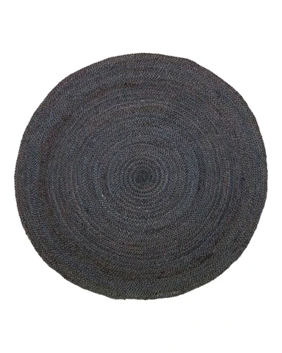Okrągły dywanik z juty Natur Charcoal ⌀150 - Finarte