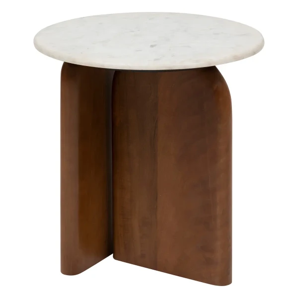 Stolik pomocniczy z marmurowym blatem Nanda - Atmosphera
