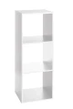 Regał półka na książki Mix 3-komory, biały - 5five