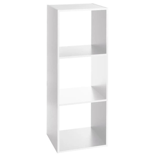 Regał półka na książki Mix 3-komory, biały - 5five