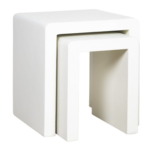 Stoliki wsuwane pod siebie Verona, białe - Pomax