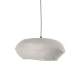 Lampa wisząca z papier-maché Competa Ø40, biała - Pomax
