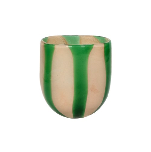 Szklany świecznik kolorowy Cannes Fresh Green Ø13 - Pomax
