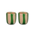 Szklane świeczniki kolorowe Cannes Fresh Green Ø7, 2 szt - Pomax