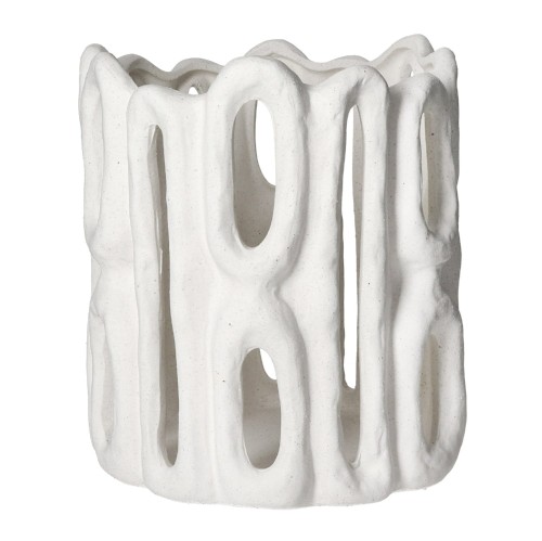 Biały lampion ceramiczny Cadiz 25 – Pomax