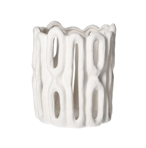 Biały lampion ceramiczny Cadiz 19 – Pomax