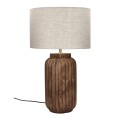 Lampa stołowa drewniana Lampedusa 60, rowkowana - Pomax