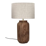 Lampa stołowa drewniana Lampedusa 60, rowkowana - Pomax