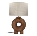 Lampa stołowa drewniana Lampedusa Organic 65 - Pomax