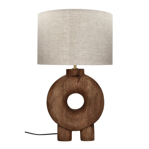 Lampa stołowa drewniana Lampedusa Organic 65 - Pomax