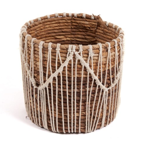 Koszyk pleciony z ozdobnym sznurkiem Macra-mazing Ø20 - Bazar Bizar