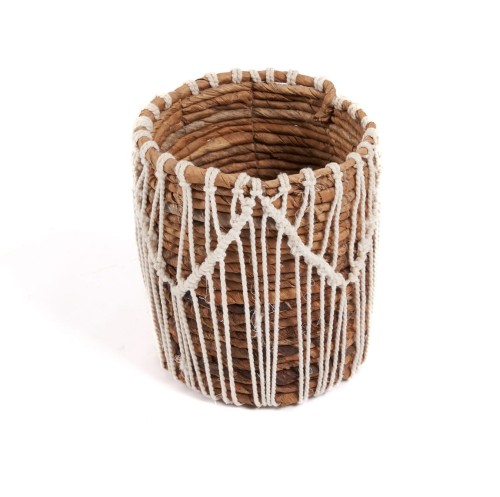 Koszyk pleciony z ozdobnym sznurkiem Macra-mazing Ø14 - Bazar Bizar