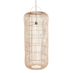 Duży abażur rattanowy, do lamp wiszących Bozelo 120 - Bazar Bizar