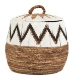 Pleciony kosz z pokrywką Little Bay Beach Ø61 - Bazar Bizar