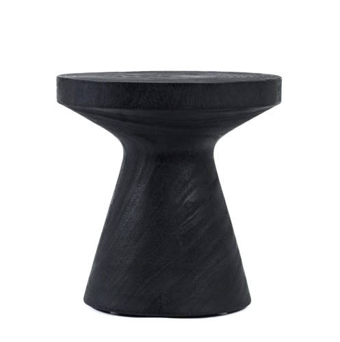 Drewniany stolik pomocniczy Gravity, czarny - Bazar Bizar