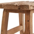 Drewniany taboret Yoke 47, z efektem postarzenia - Bazar Bizar