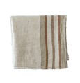 Koc lniany Emilio 130x170, ze strukturą jodełki - Tell Me More
