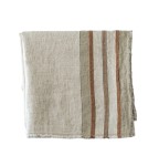 Koc lniany Emilio 130x170, ze strukturą jodełki - Tell Me More