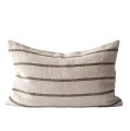 Poszewka na poduszkę z grubego lnu, z cienkimi paskami Melvin 40x60 - Tell Me More