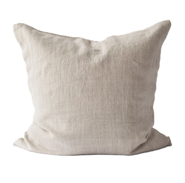 Poszewka na poduszkę z grubego lnu, tkanego ręcznie Malou 60x60 - Tell Me More